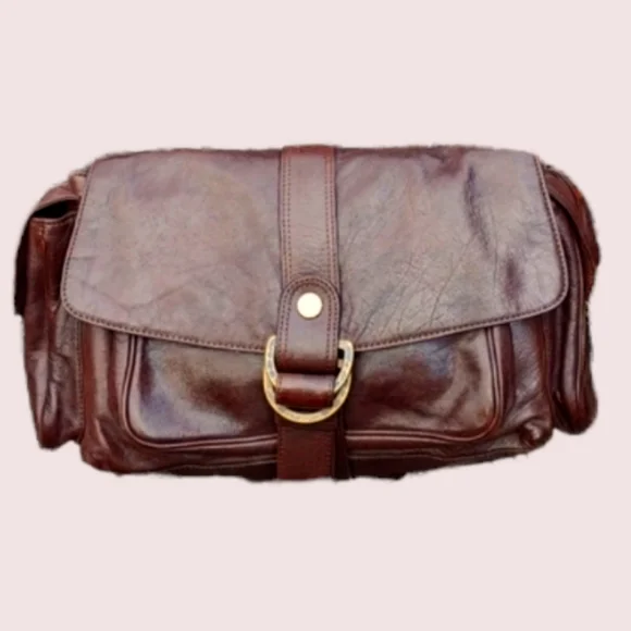 KOOBA Leather Shoulder Bag Supple Dark Brown Gorgeous - Picture 5 of 11